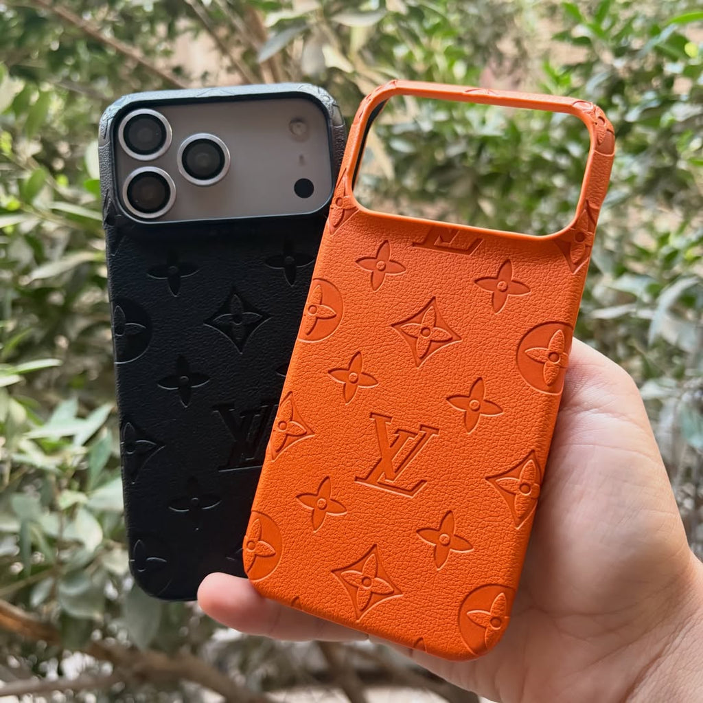 Branded LV Leather Case With Side Cut