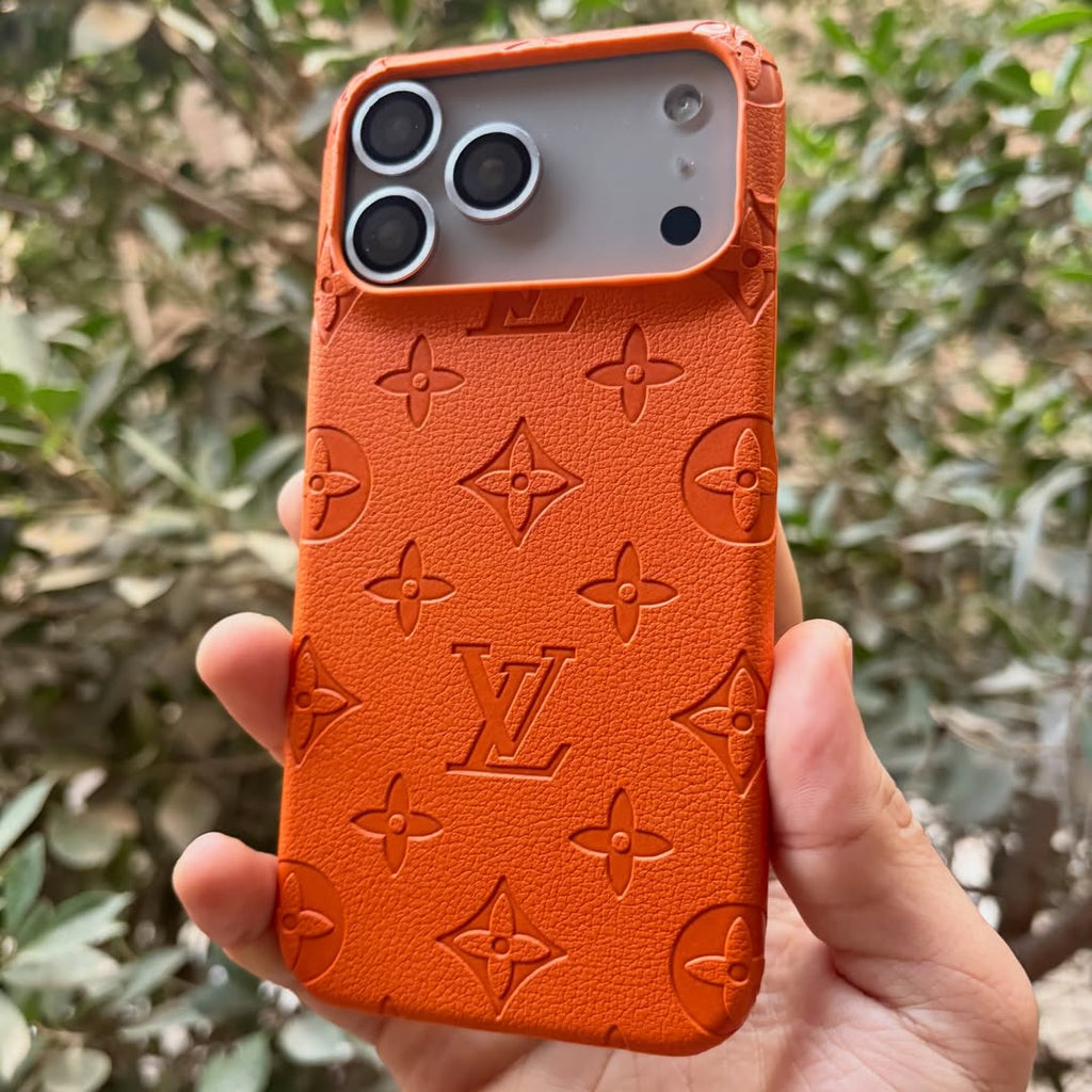 Branded LV Leather Case With Side Cut