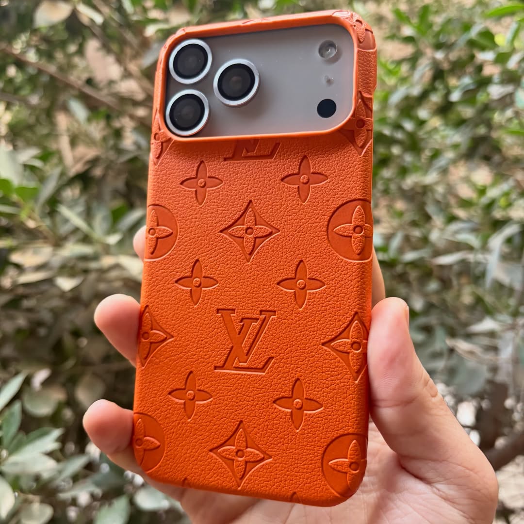 Branded LV Leather Case With Side Cut