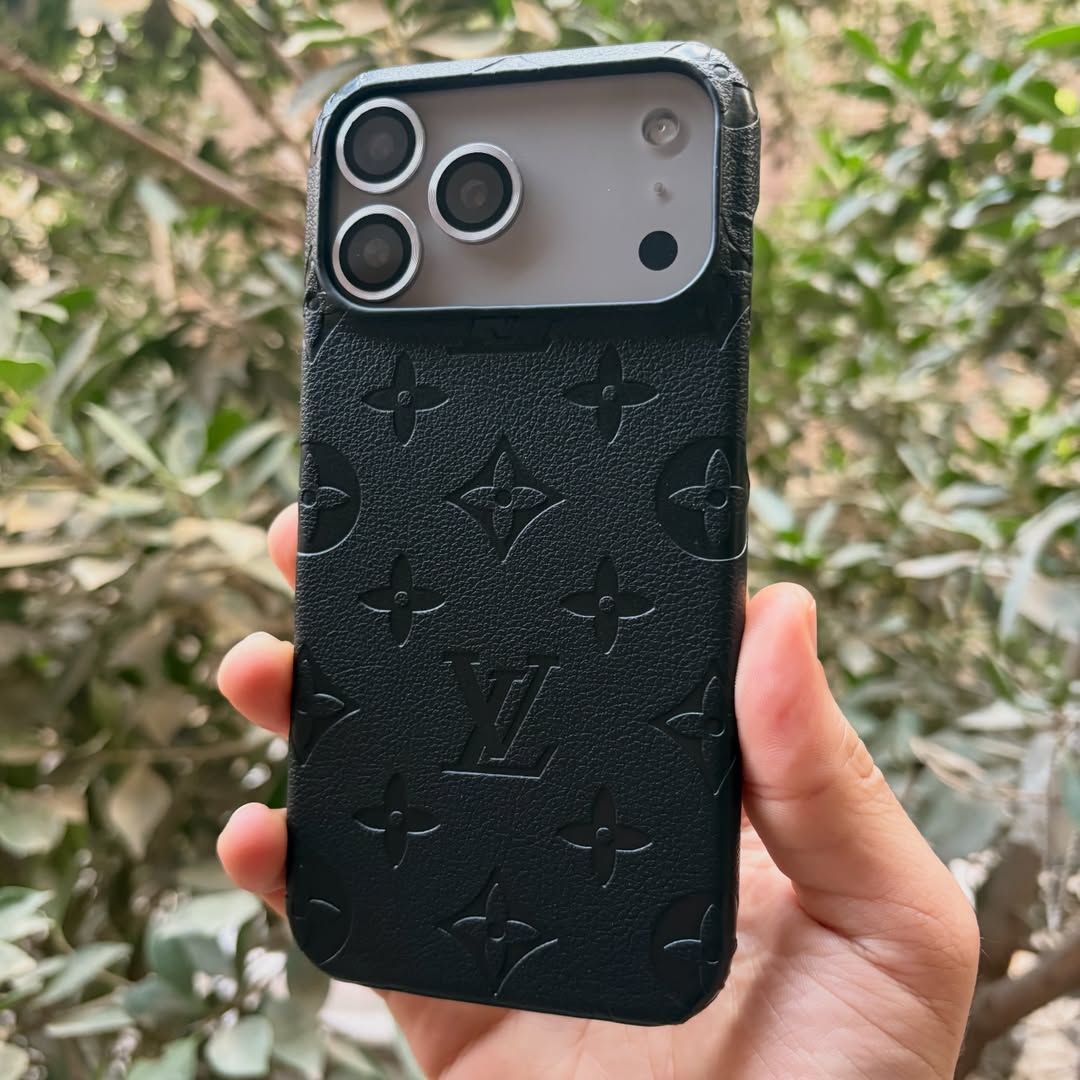 Branded LV Leather Case With Side Cut